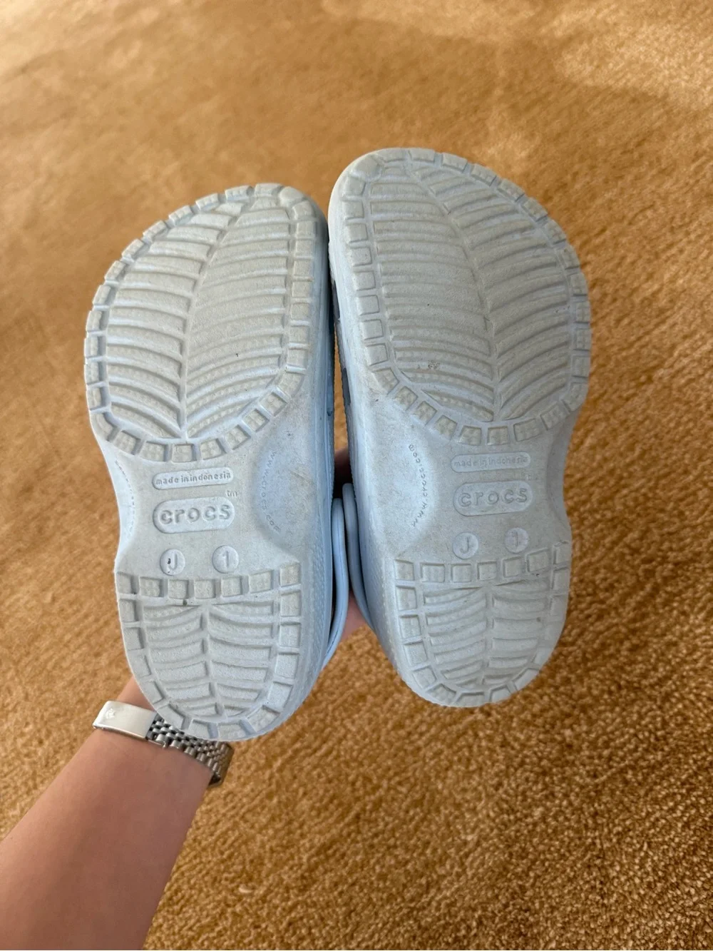 CROCS Light Blue Kids Clogs with Decorative Charms